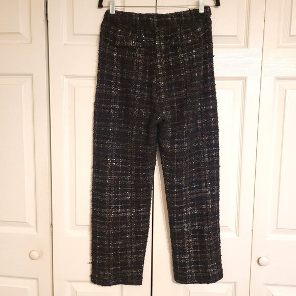 Anthropologie Eva Franco Fritz Metallic Tweed Pull on Pants - Picture 4 of 6